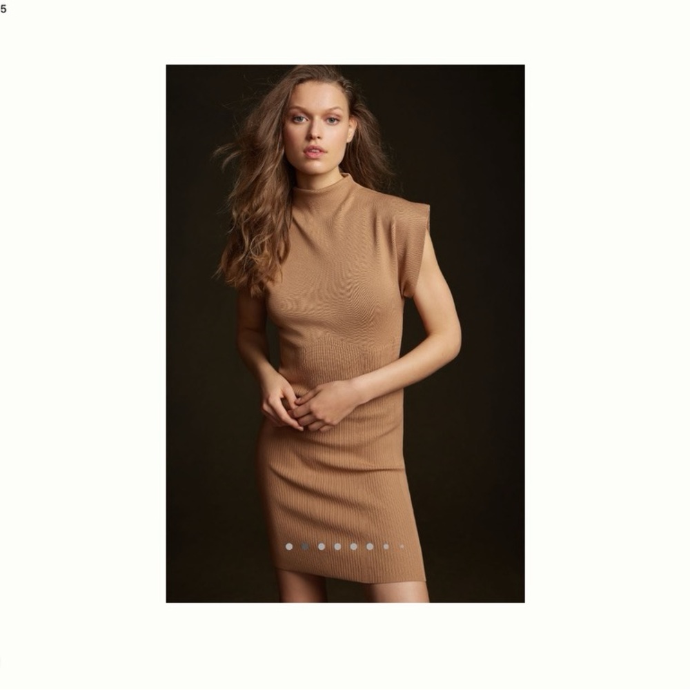 NWT By Anthropologie Mock-Neck Mini Dress XL - Picture 2 of 14